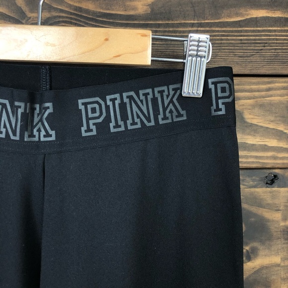 PINK‎ VS | Wide Logo Black Out Crop Leggings - Picture 3 of 5